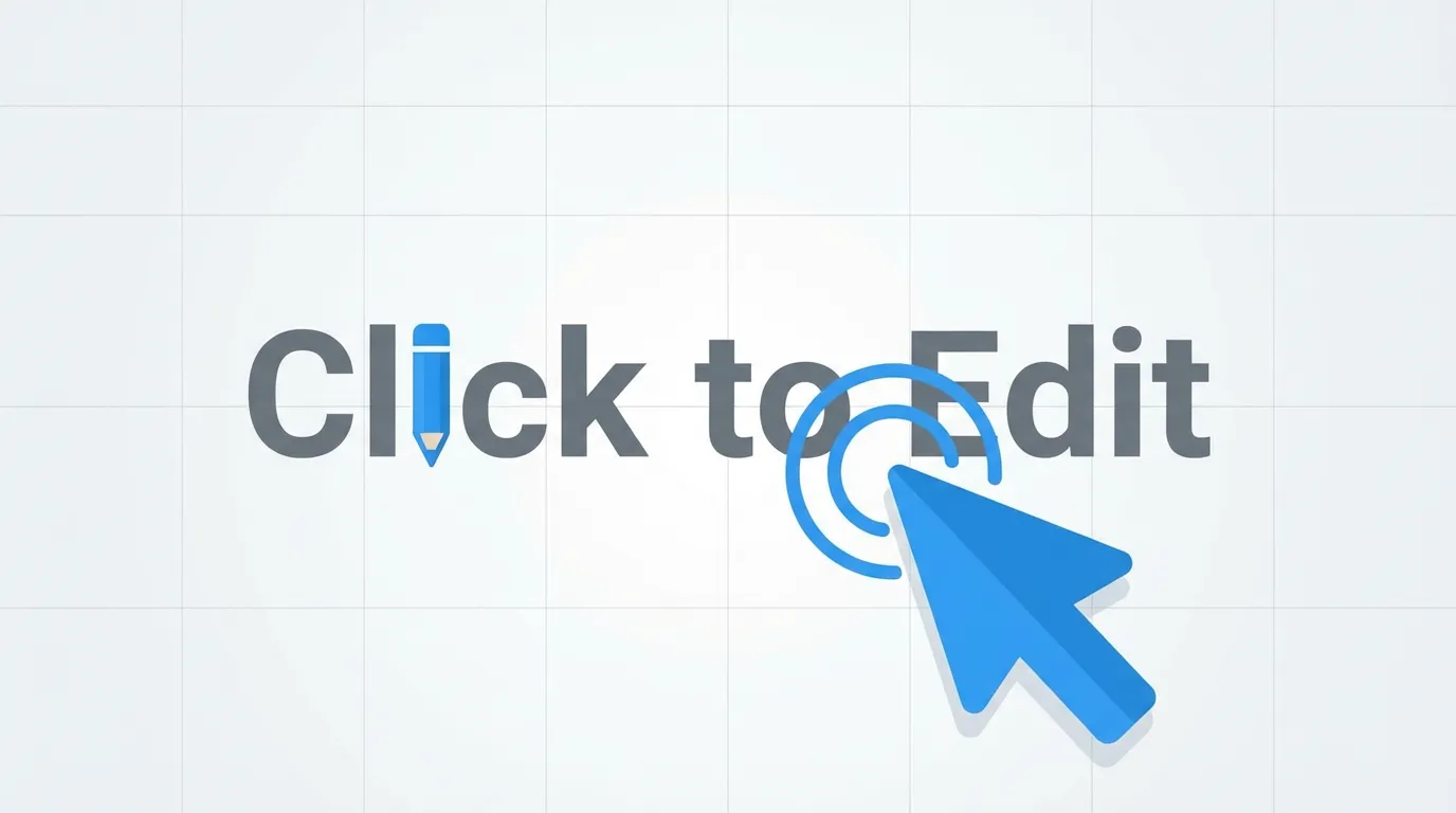 Visual editor - click any text to translate in place